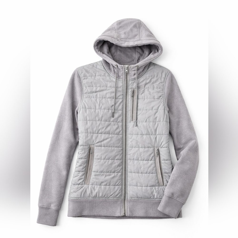 SALE -- O'Neill Men's Hooded Lightweight Quilted Jacket in Taupe, Size Small